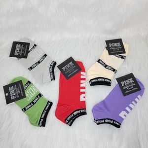 PINK Victoria's Secret collegiate collection socks.